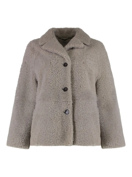  's Max Mara Violante Shearling Coat - Grey 