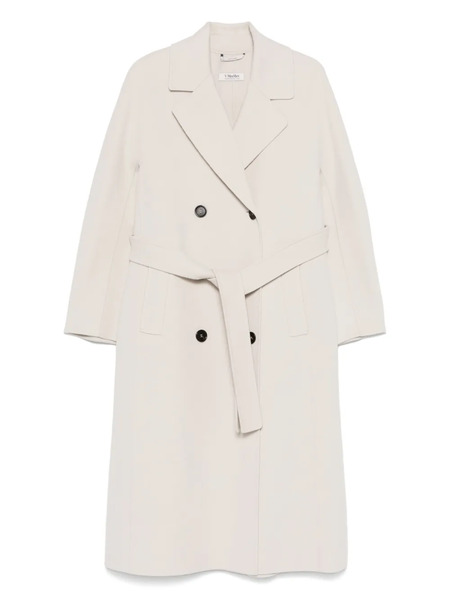  's Max Mara Virgin Wool Double-breasted Coat - Neutrals 