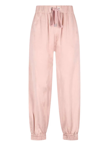  Sa Su Phi Elasticated-cuff Drawstring Trousers - Pink 