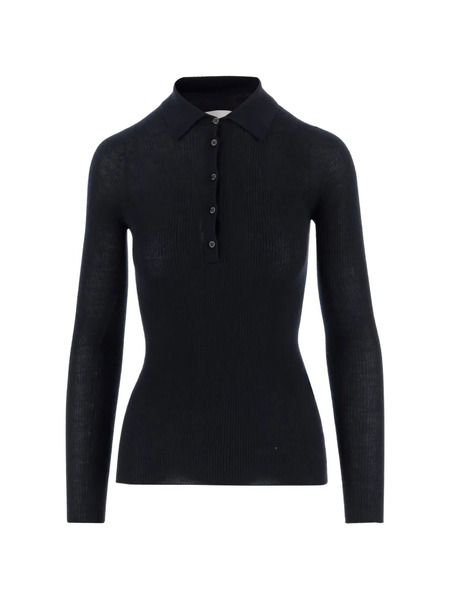  Sa Su Phi Knitted Polo Top - Black 