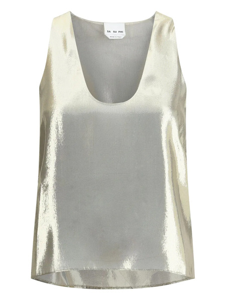  Sa Su Phi Metallic-finish Tank Top - Grey 