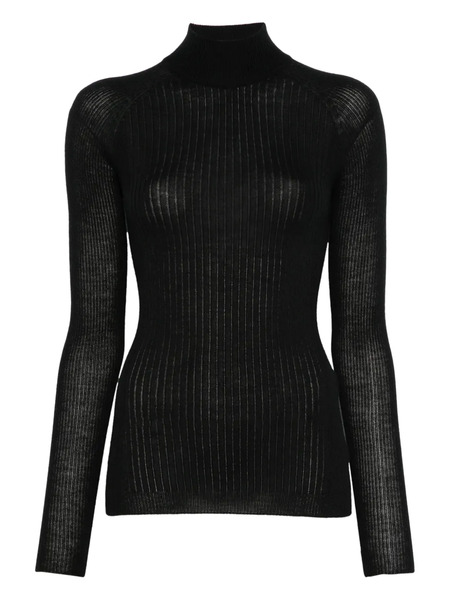  Sa Su Phi Ribbed Roll-neck Sweater - Black 