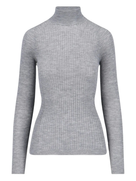  Sa Su Phi Ribbed Turtleneck Sweater - Grey 