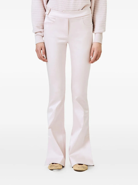  Sa Su Phi Silk Blend Flared Trousers - Pink 
