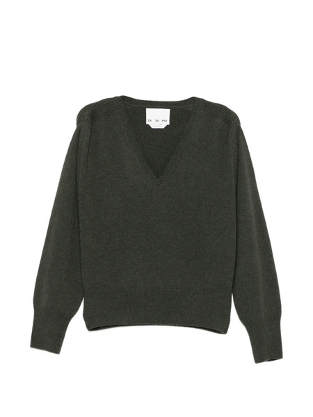  Sa Su Phi V-neck Cashmere Sweater - Green 