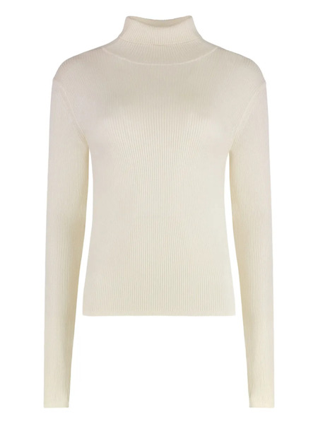 Sablyn Ribbed Turtleneck Sweater - Neutrals 