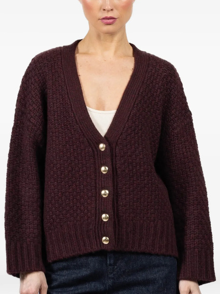  Sablyn Tisch C Buttoned V-neck Cardigan - Red 