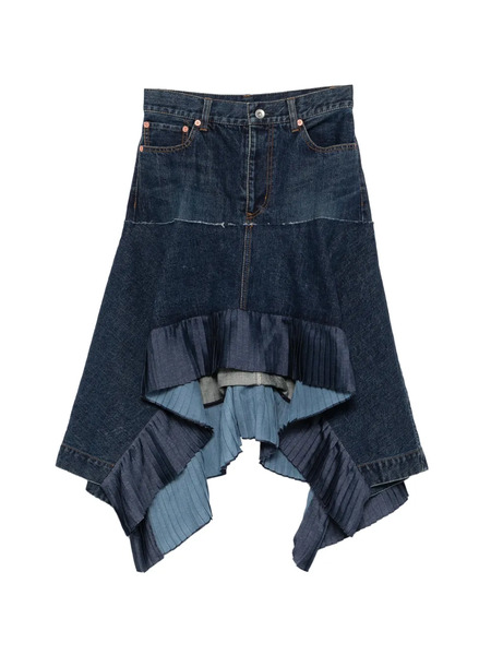  Sacai Asymmetric Denim Skirt - Blue 