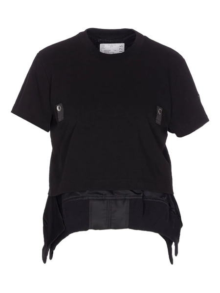  Sacai Asymmetrical Side-split T-shirt - Black 