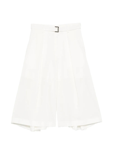  Sacai Belt-detail Shorts - Neutrals 