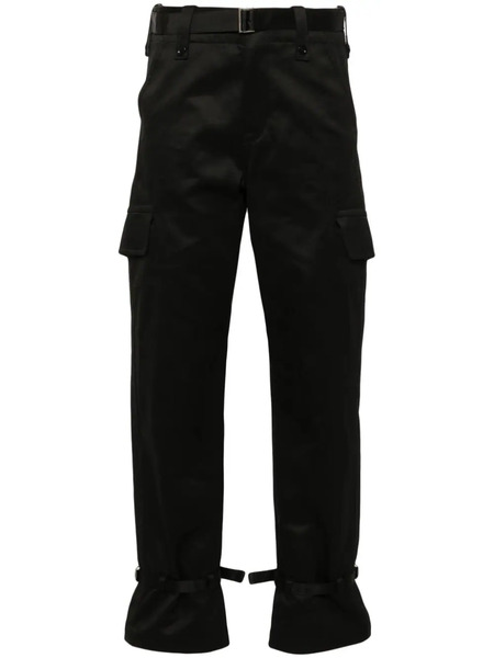  Sacai Belted Cargo Pants - Black 