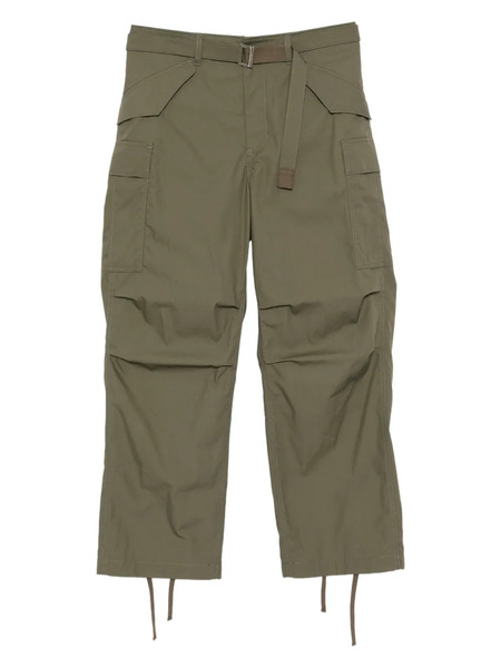  Sacai Belted Cargo Pants - Green 