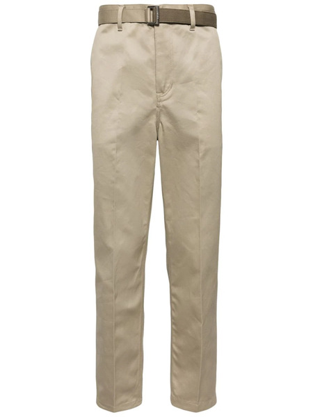  Sacai Belted Chino Trousers - Neutrals 