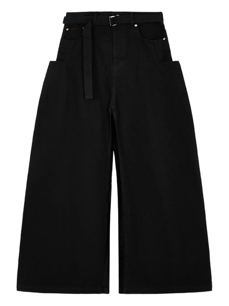  Sacai Belted Denim Skirt - Black 