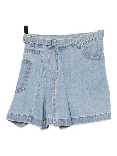  Sacai Belted Denim Skirt - Blue 