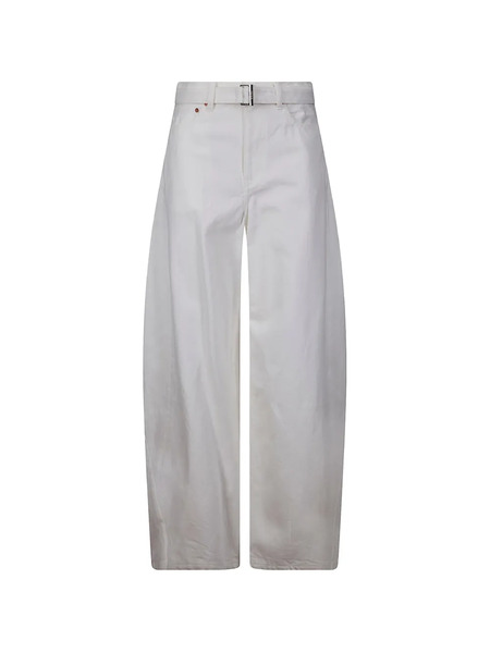  Sacai Belted Denim Trousers - White 