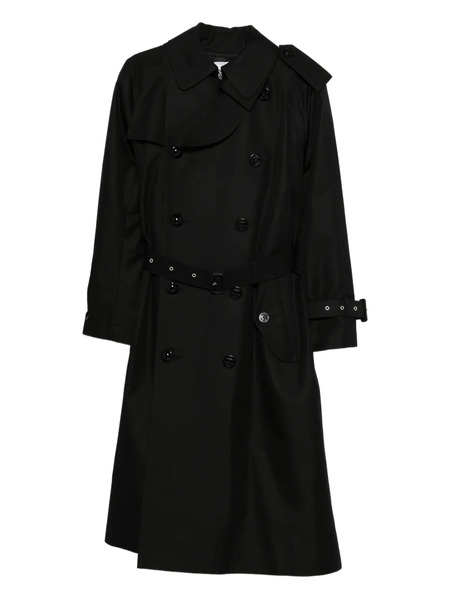  Sacai Belted Double-breasted Coat - Black 
