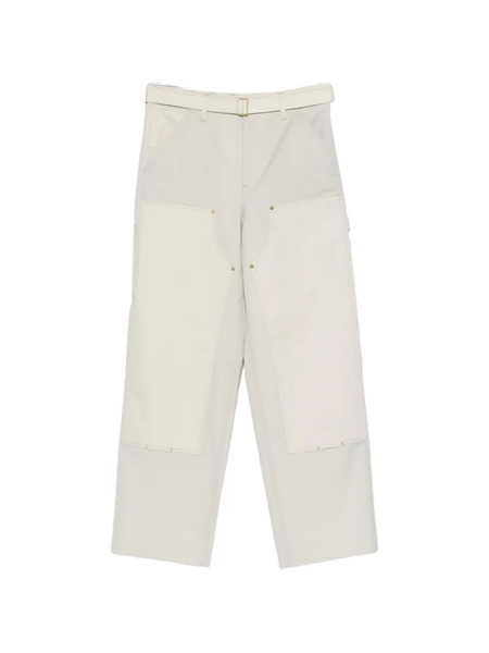  Sacai Belted Panelled Trousers - Neutrals 