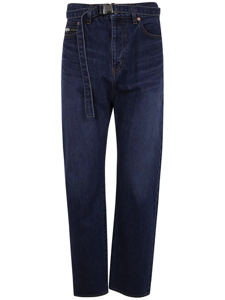  Sacai Belted Straight Jeans - Blue 
