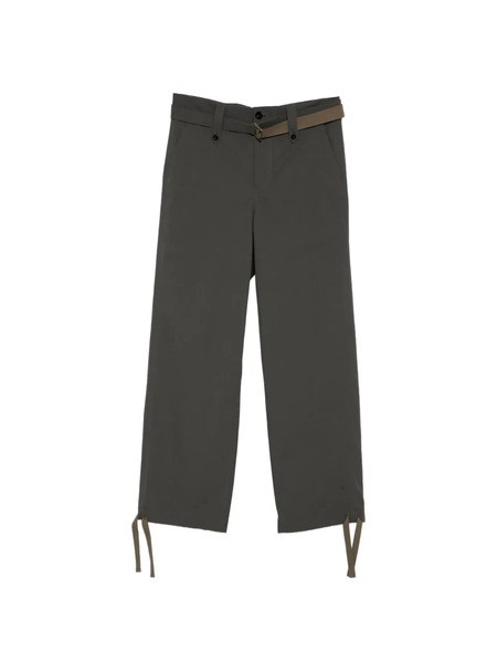 Sacai Belted Trousers - Green 