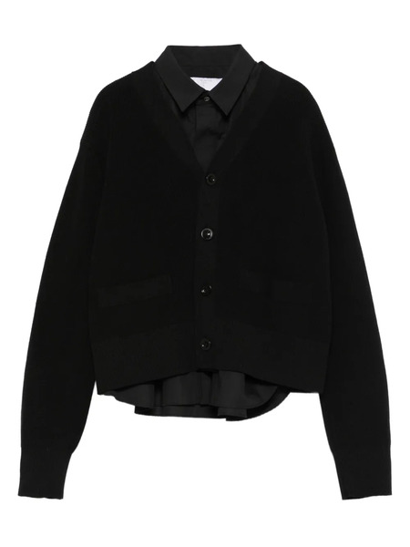  Sacai Button Pocket Knitwear - Black 