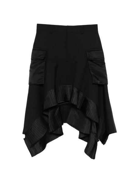  Sacai Cargo-pocket Midi Skirt - Black 