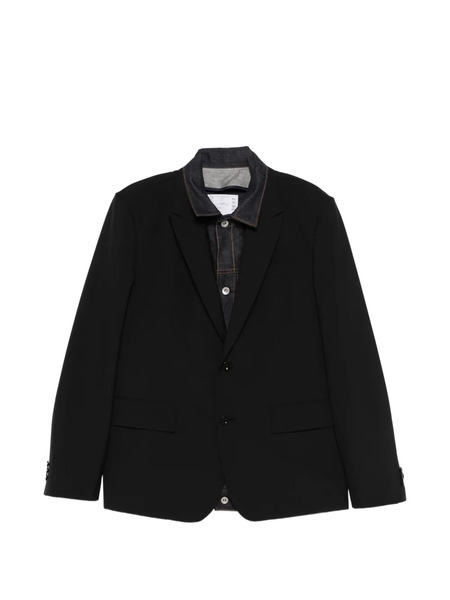  Sacai Collared Jacket - Black 