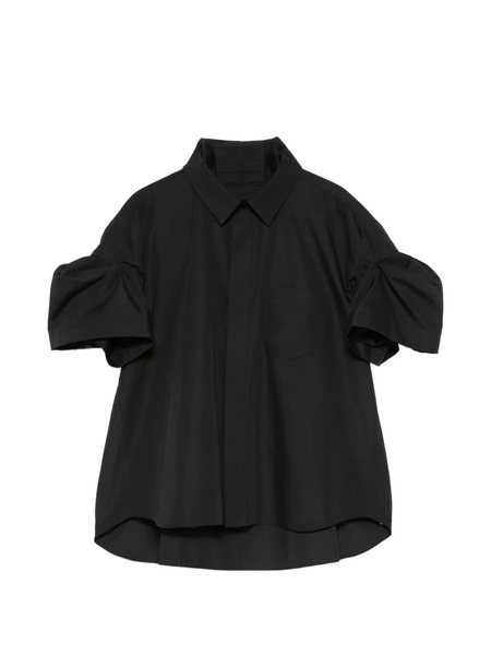  Sacai Gathered Shirt - Black 