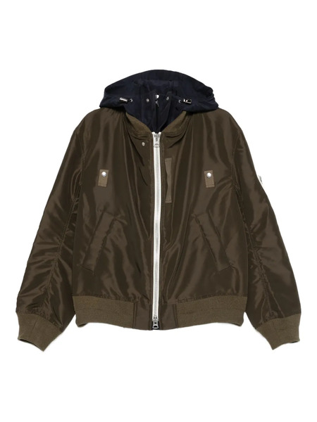  Sacai Hooded Bomber Jacket - Green 
