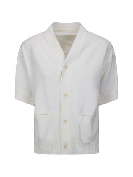  Sacai Knitted Cardigan - White 