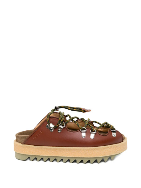  Sacai Lace-up Sandals - Brown 