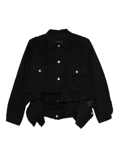  Sacai Layered Denim Jacket - Black 