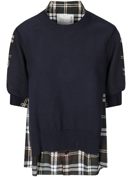  Sacai Layered Jumper - Blue 