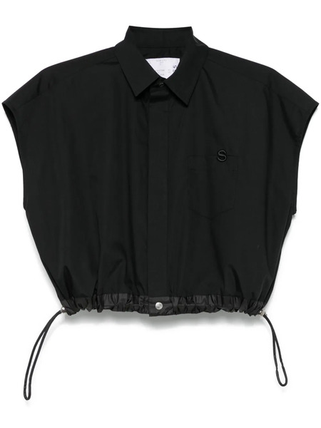  Sacai Logo-embroidered Shirt - Black 