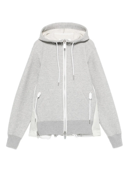  Sacai Panelled Hoodie - Grey 