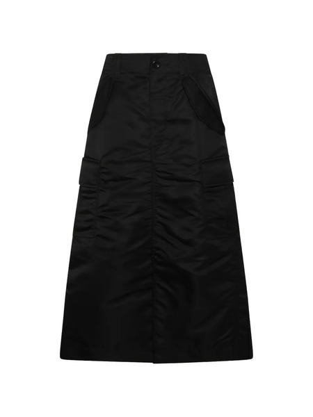  Sacai Pleated Midi Skirt - Black 