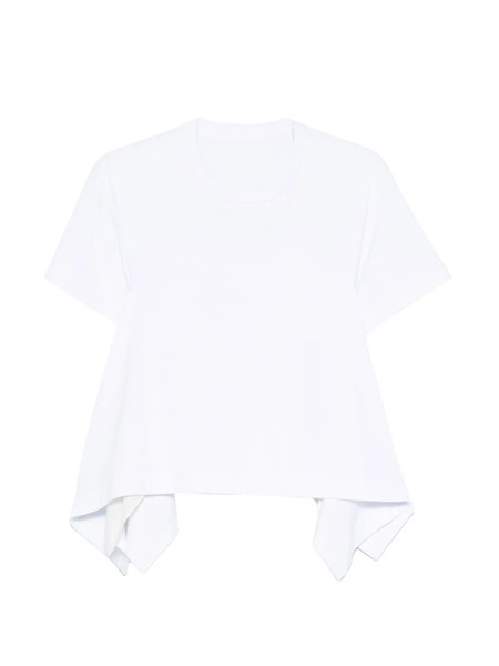  Sacai Pocket Drape T-shirt - White 