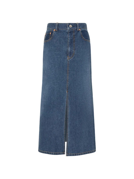 Sacai Pocket Pleated Skirt - Blue 