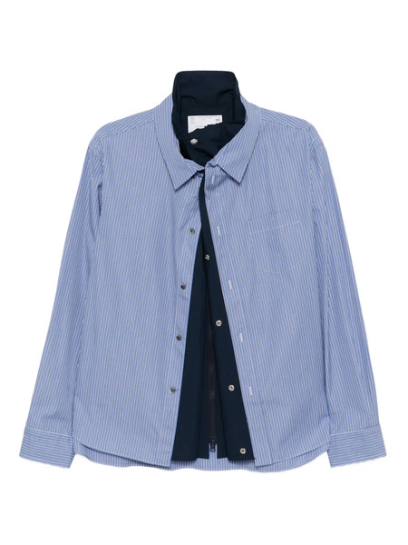 Sacai Poplin Shirt Jacket - Blue 