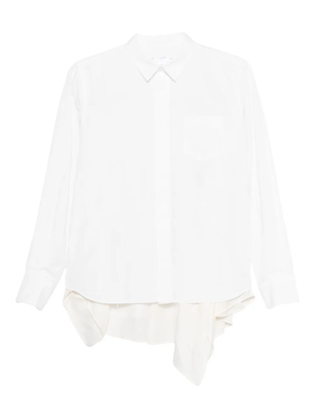  Sacai Ruffled Layered Shirt - White 