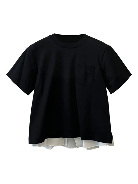  Sacai Ruffled T-shirt - Black 