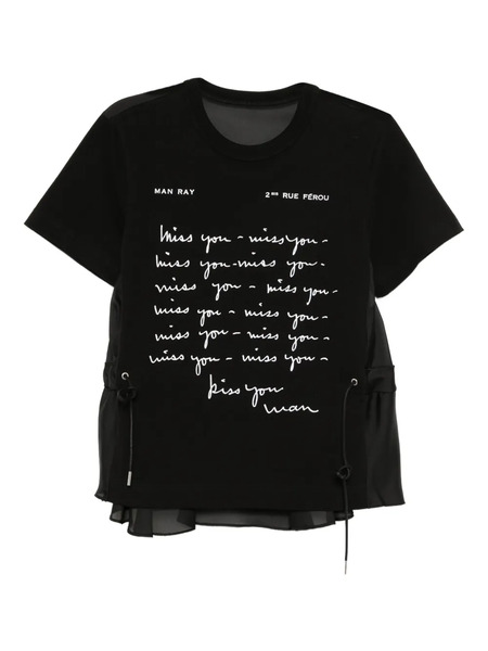  Sacai Script-printed Blouse - Black 