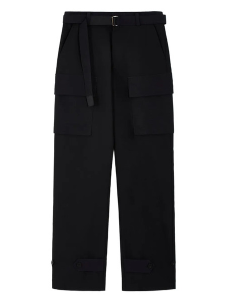  Sacai Side-pockets Belted Trousers - Black 