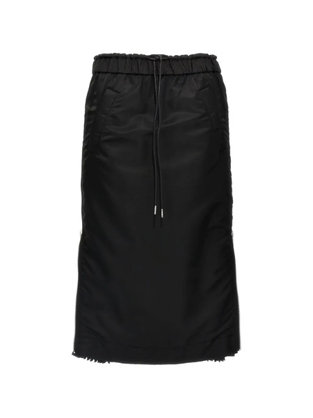  Sacai Side-zip Midi Skirt - Black 