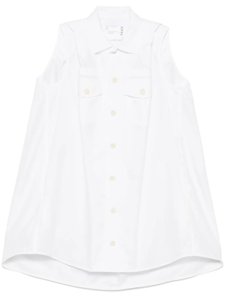  Sacai Sleeveless Shirt - White 
