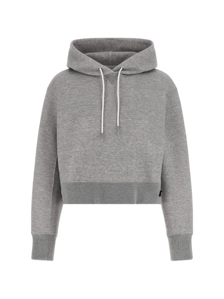  Sacai Sponge Cropped Hoodie - Grey 