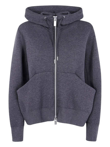  Sacai Sponge Hooded Zip-up Sweatshirt - Grey 