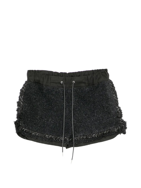  Sacai Tweed Shorts - Black 