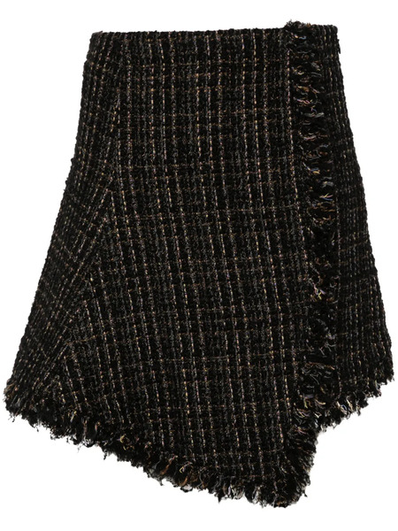  Sacai Tweed Skirt - Black 