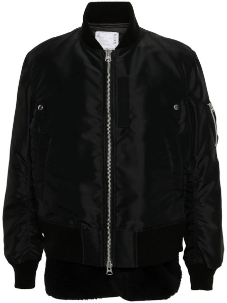  Sacai Twill Bomber Jacket - Black 